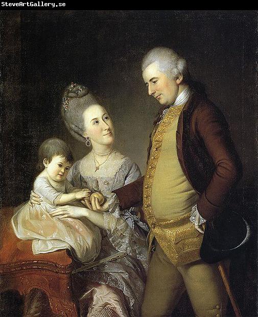 Charles Willson Peale Portrait of John and Elizabeth Lloyd Cadwalader and their Daughter Anne